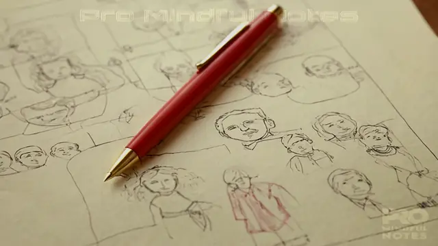 A close-up shot of a pen on paper