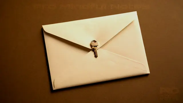 A sealed envelope symbolizing privacy, a stylized silhouette of a doctor or nurse, medical records icon, computer screen displaying transcription software interface, lock and key for security, healthcare compliance badge