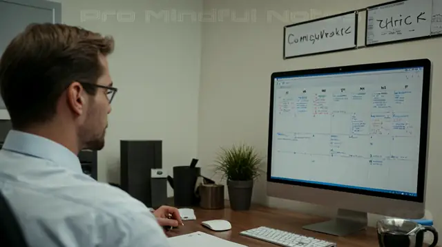 A professional sitting at an office desk, surrounded by papers, computer screen displaying scheduling software, clock showing working hours, wall with a whiteboard marked with PIRP framework categories

- Note: This description avoids explicit text and focuses on visual elements to convey the context of the article's cover image