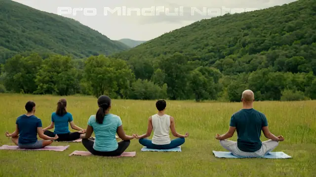 A diverse group of individuals engaged in various forms of mindfulness practices, surrounded by serene natural landscapes, symbolizing balance and interconnectedness of body, mind, and spirit